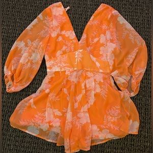 Mi ami by Francesca’s: Pink floral romper, Women’s S